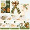 4 Rolls Fall Wired Edge Ribbon, 2.5 Inch x 6 Yards Each – 24 Yards Total, Green Autumn Pumpkin Truck Plaid Ribbon for DIY Wreaths, Bows, Gift Wrap, Farmhouse Thanksgiving & Harvest Decor (Green)